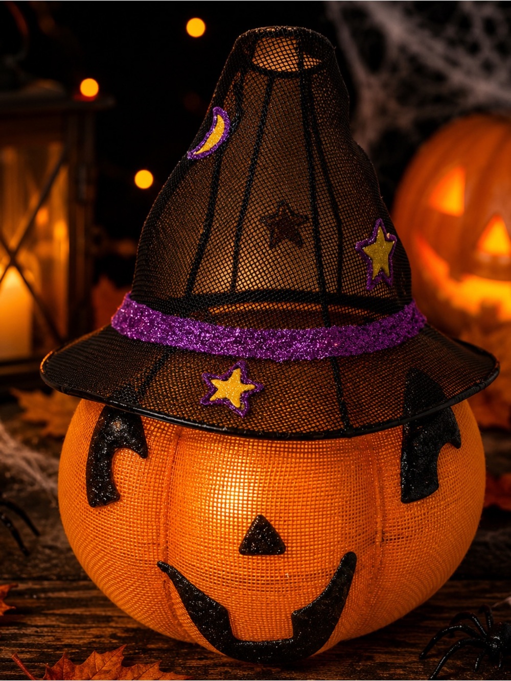 PartyLite Mr. Pumpkin Head Metal Mesh Tealight Holder P9774